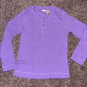 Purple Lavender Waffle Knit Long Sleeve Shirt